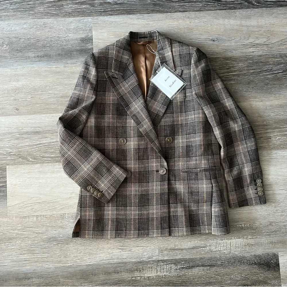 NWT Acne Studios herringbone oversize blazer - Picture 10 of 16